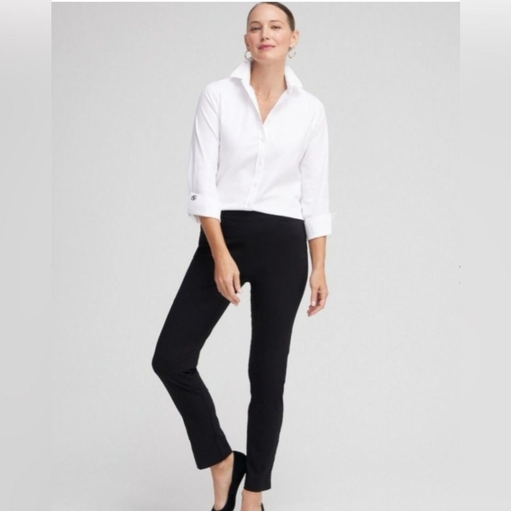 Chico’s black ankle pants in a cotton/elastane blend for all-season wear - Picture 9 of 10